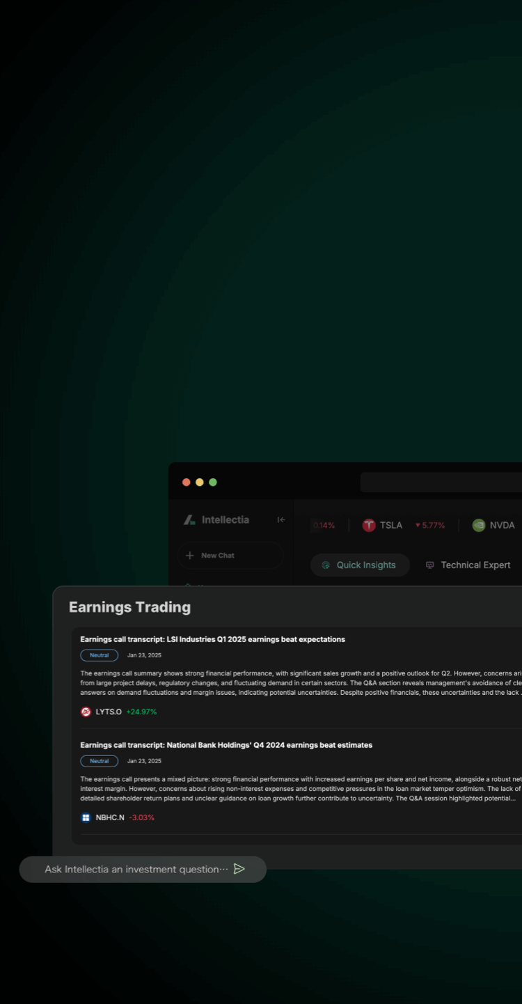 earnings trading banner